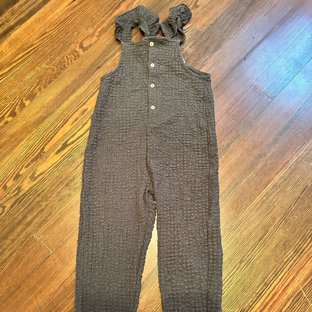 ZARA Black Waffle Jumpsuit